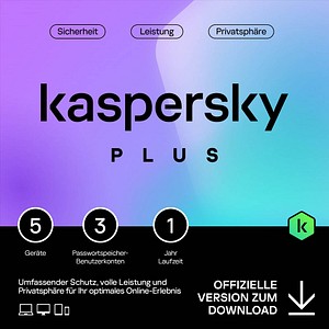 5056244915339 - KASPERSKY Plus Sicherheitssoftware Vollversion (Download-Link)